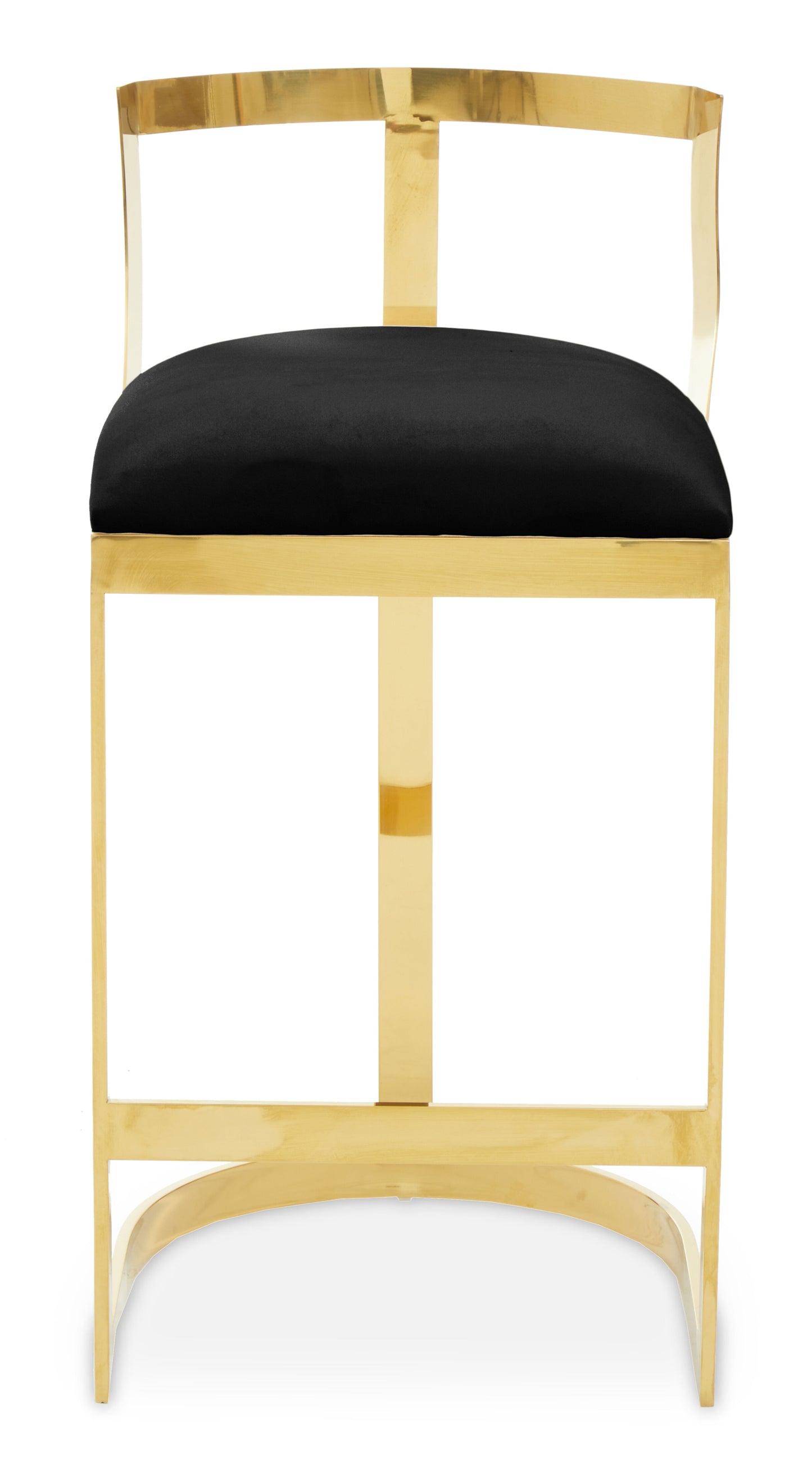 Alviro Azalea Black Velvet Bar Stool