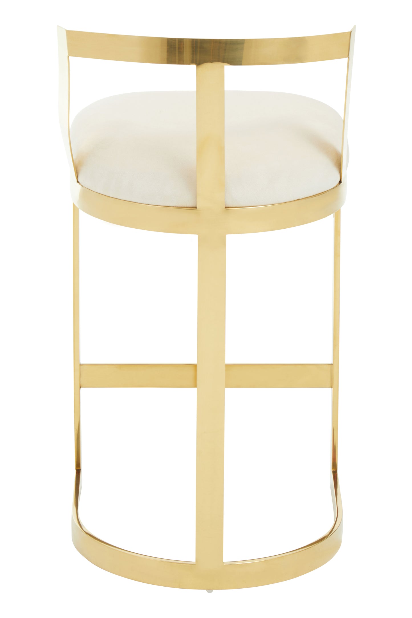 Azali Ivory Velvet Bar Stool