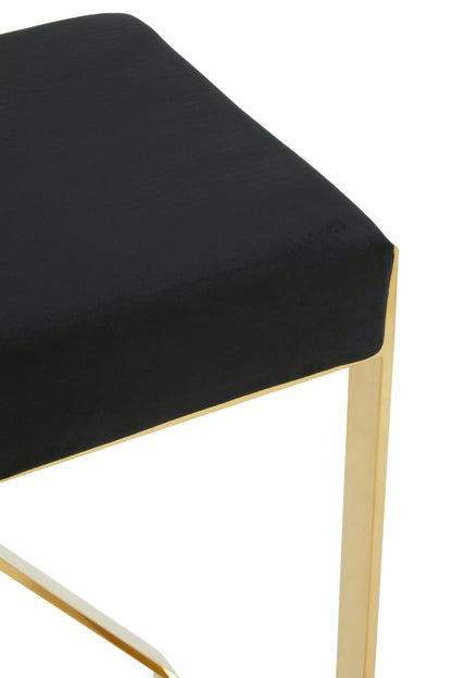 Azali Black And Gold Finish Bar Stool