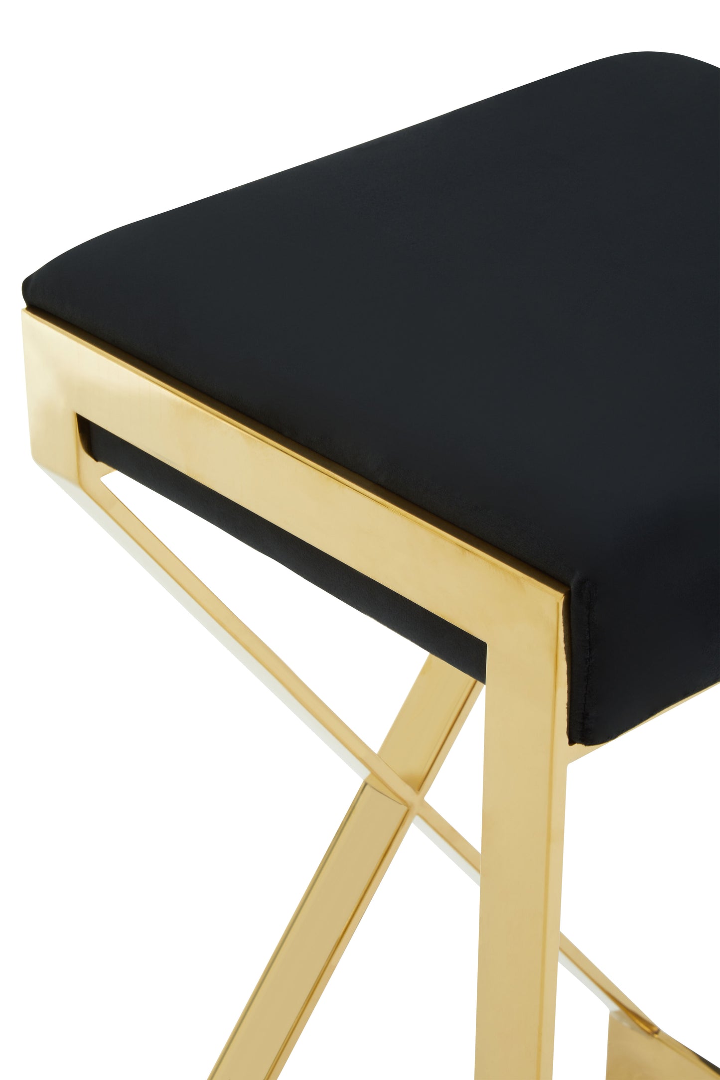 Azali Black And Gold Finish Bar Stool