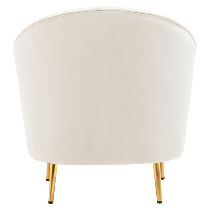 Jasmeen Beige Velvet Armchair