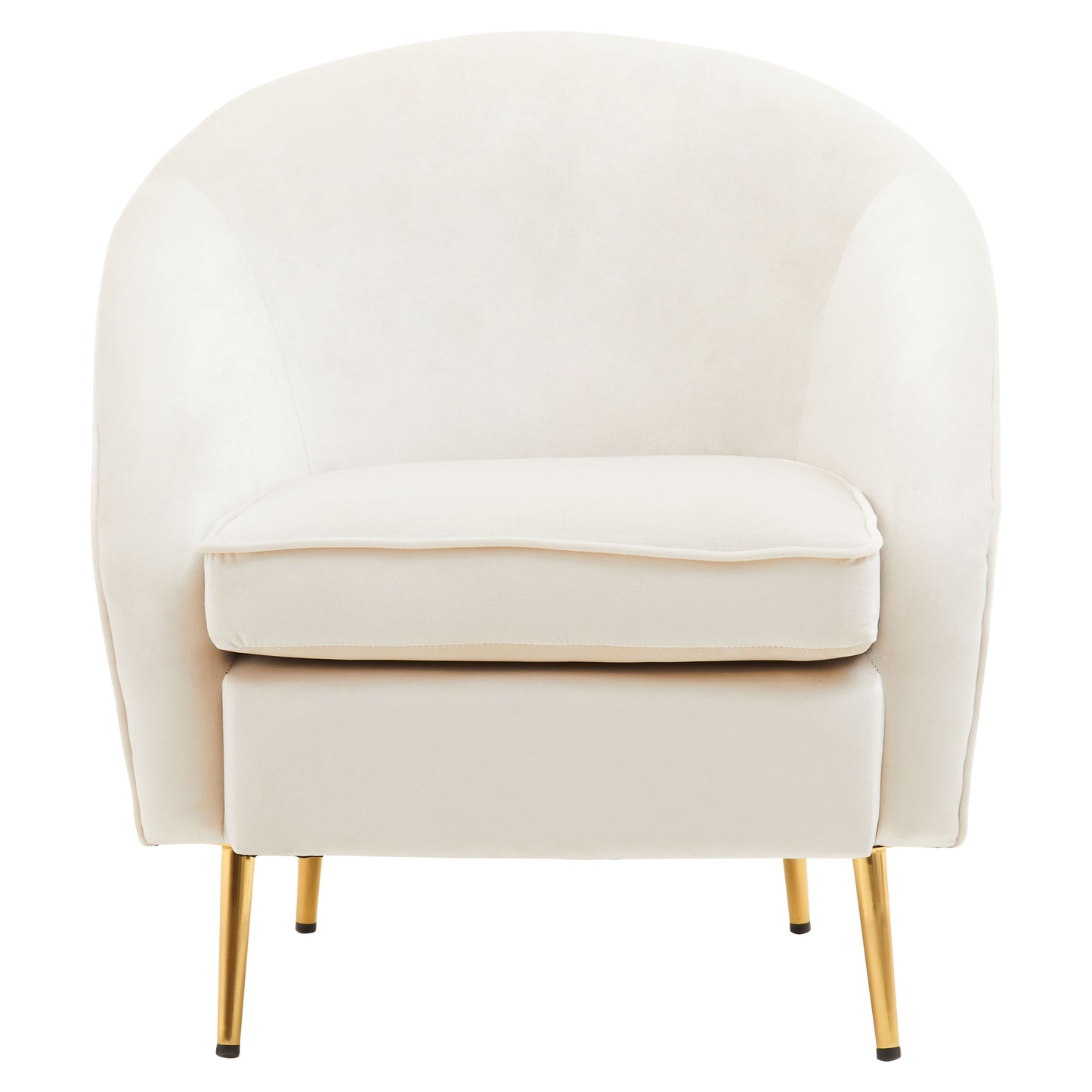 Jasmeen Beige Velvet Armchair