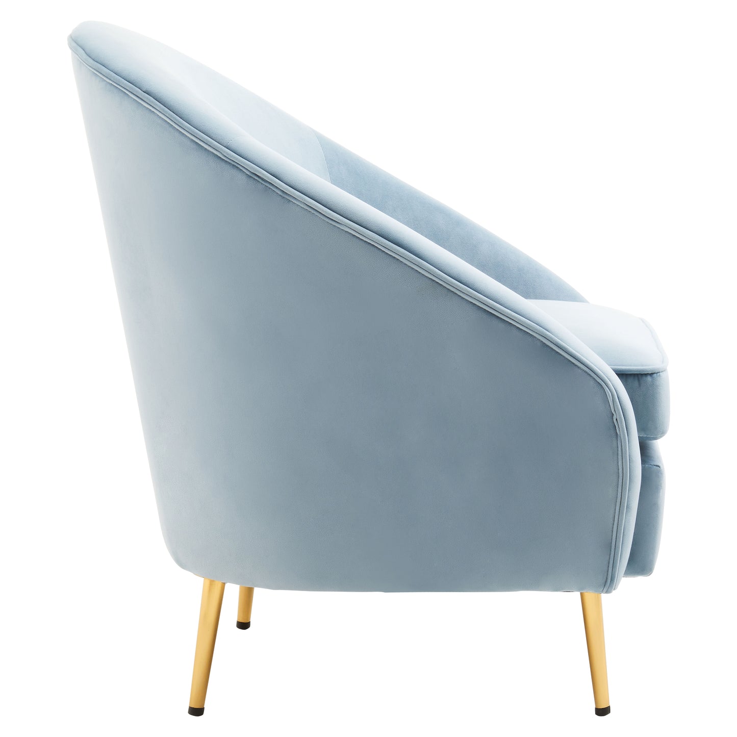 Jasmeen Aqua Blue Velvet Armchair