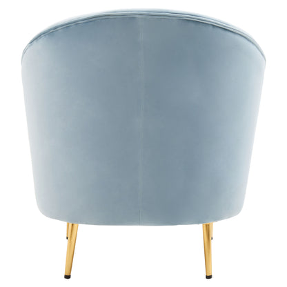 Jasmeen Aqua Blue Velvet Armchair