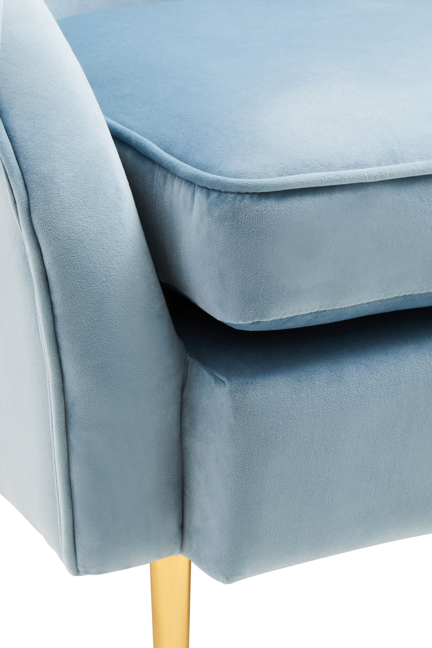 Jasmeen Aqua Blue Velvet Armchair