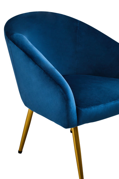 Jasmeen Midnight Blue Chair And Footstool