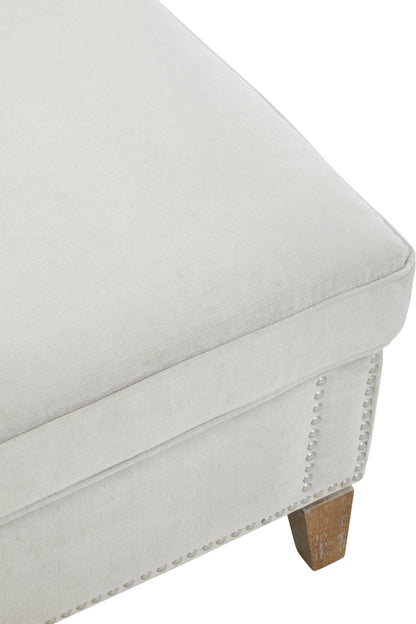 Suttan Grey Fabric Footstool