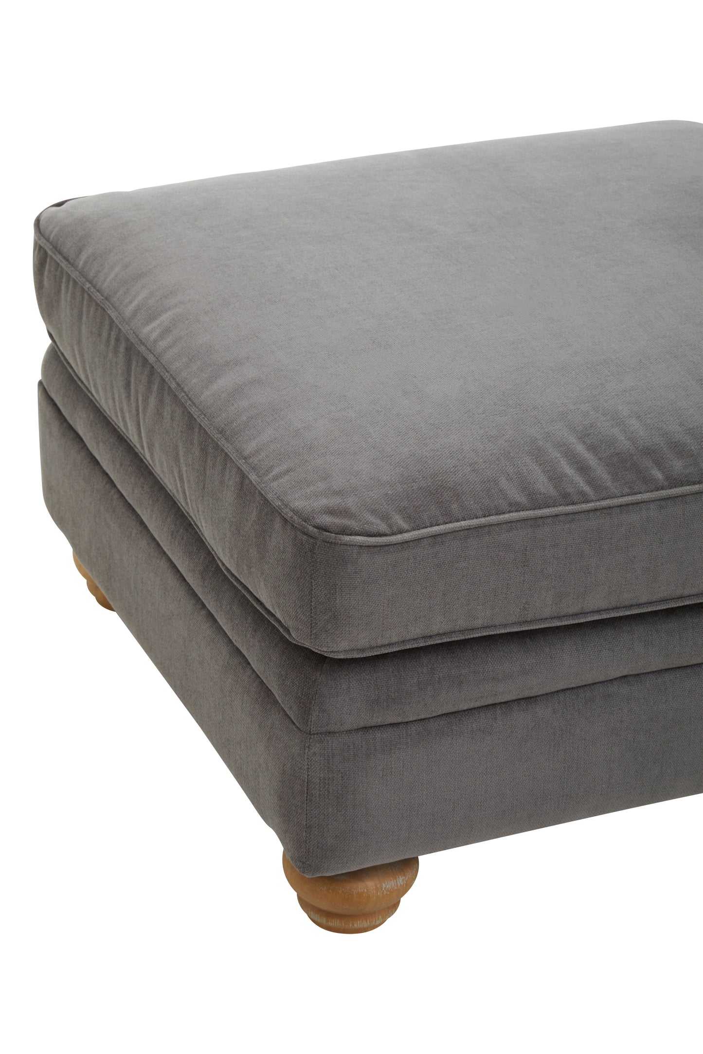 Spenca Grey Fabric Footstool