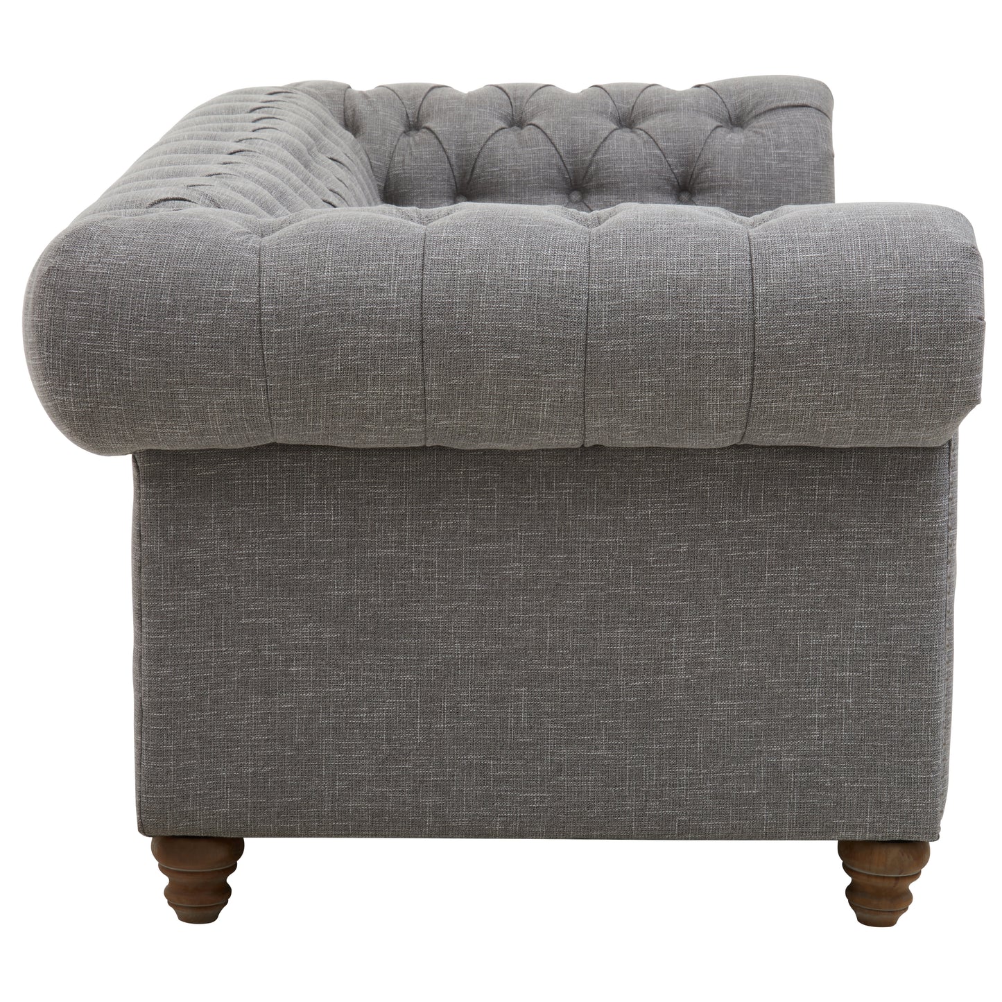 Steller Three Seat Grey Linen Sofa