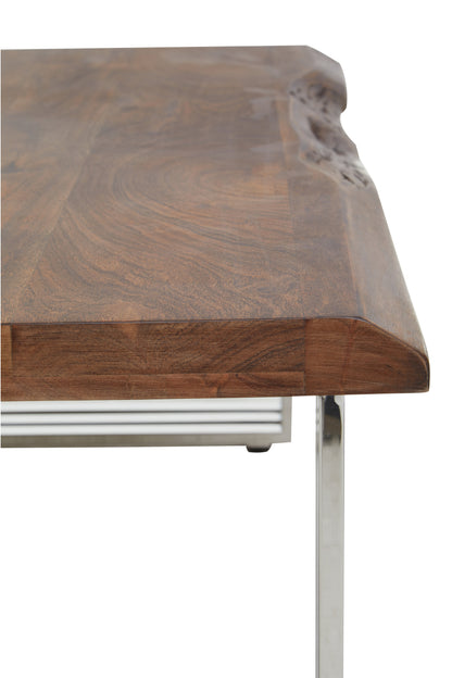 Hample Natural And Silver Coffee Table