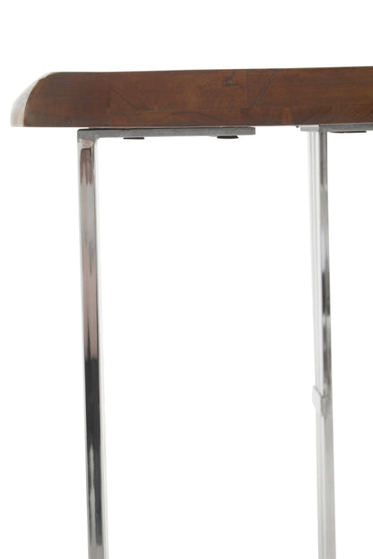 Hample Natural And Silver Console Table