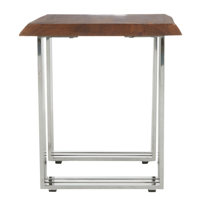 Hample Natural And Silver Small Console Table