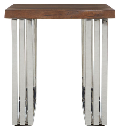 Hample Natural And Silver Small Console Table