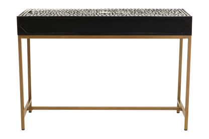 Fusi Console Table With Gold Finish Legs