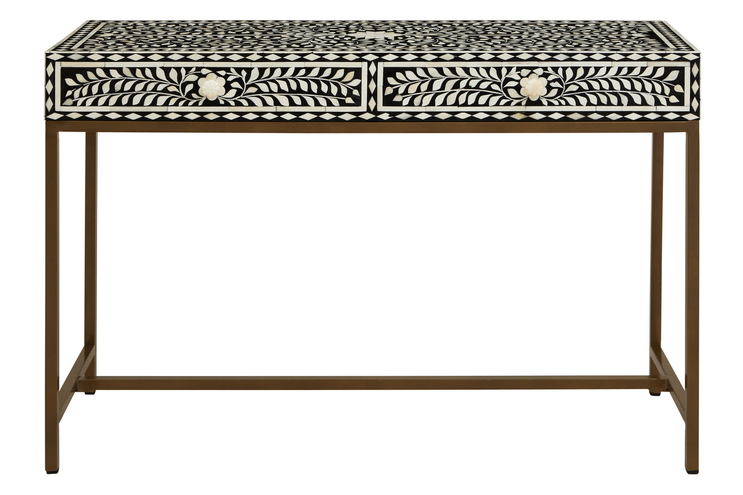 Fusi Console Table With Gold Finish Legs