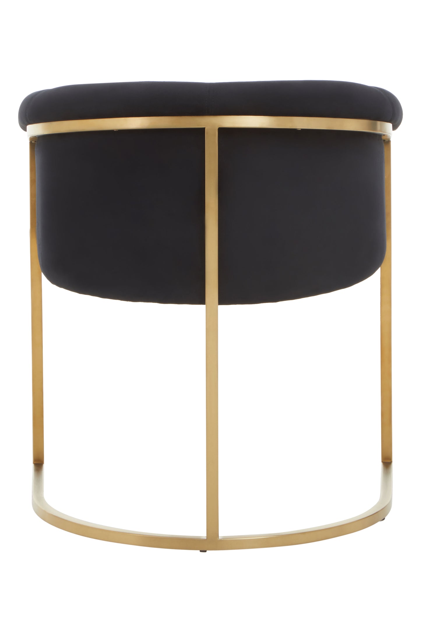 Voge Black Velvet And Matte Gold Dining Chair