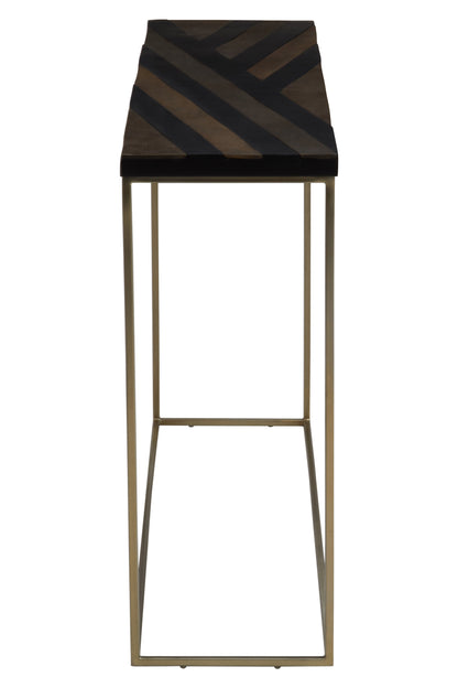 Iris Black And Gold Console Table