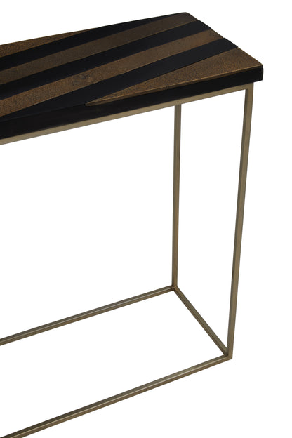 Iris Black And Gold Console Table