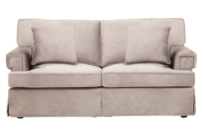 Ral Two Seat Mink Velvet Sofa