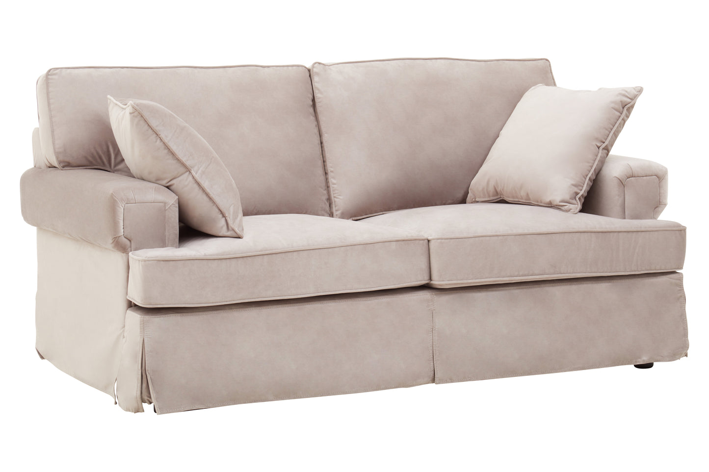 Ral Two Seat Mink Velvet Sofa