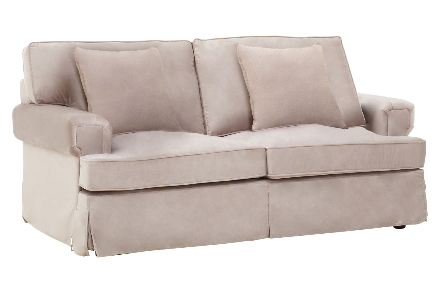 Ral Two Seat Mink Velvet Sofa