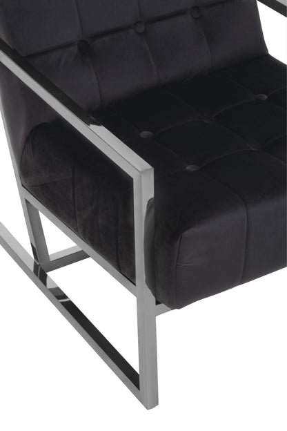 Lana Black Velvet Chair