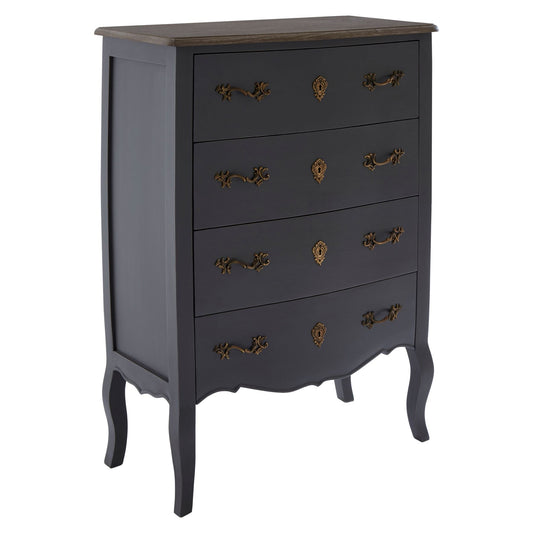 Lore 4 Drawer Dark Grey Chest