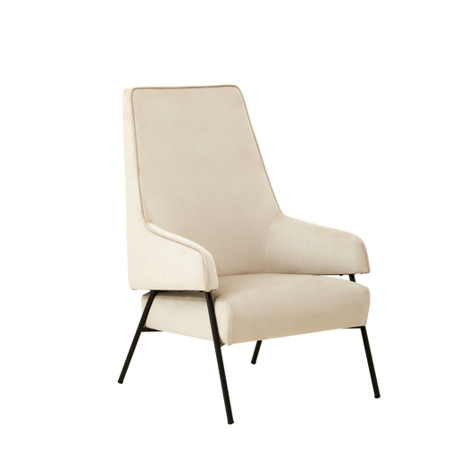 Hena Cream Velvet Chair