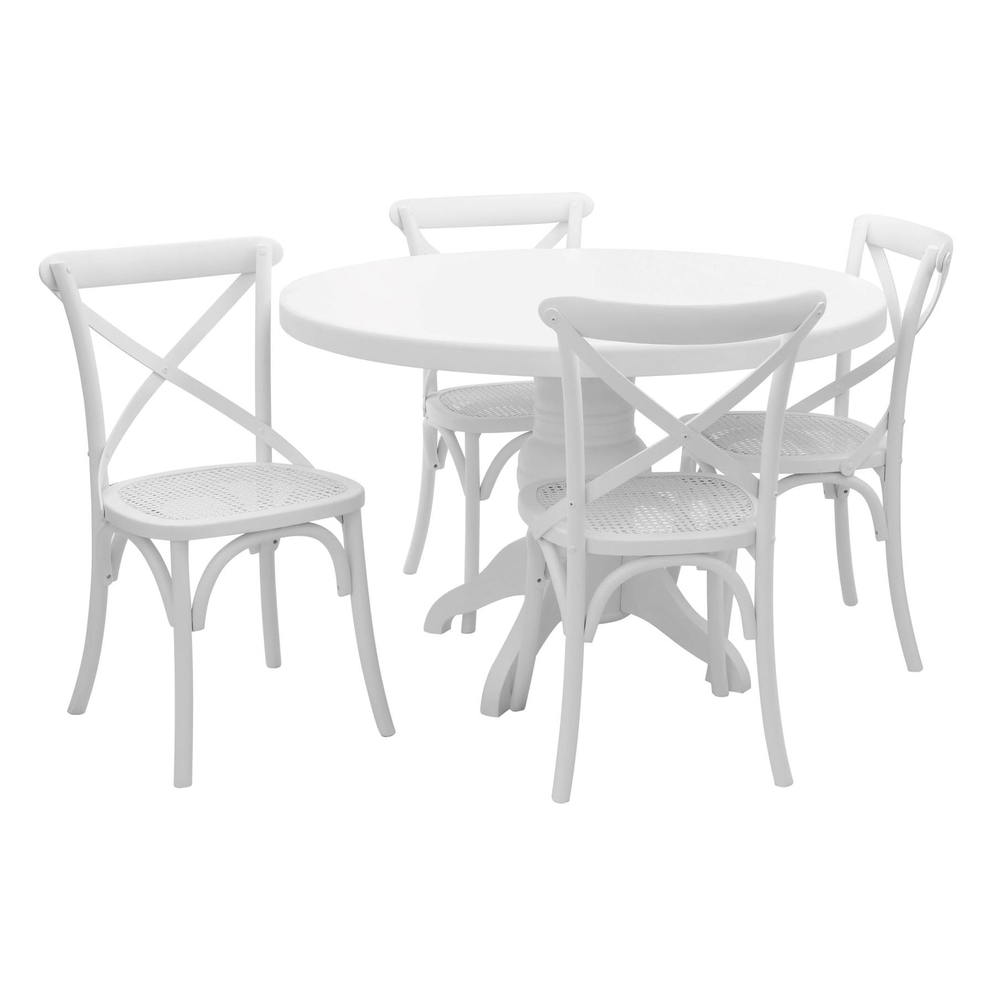 Mermont White Wash 5Pc Dining Set