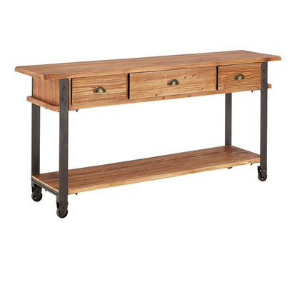 Foundry Three Drawer Console Table