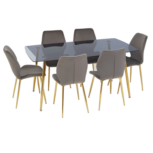 Wimslo Grey Rectangular Dining Set