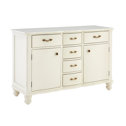 Lore 6 Drawer White Sideboard