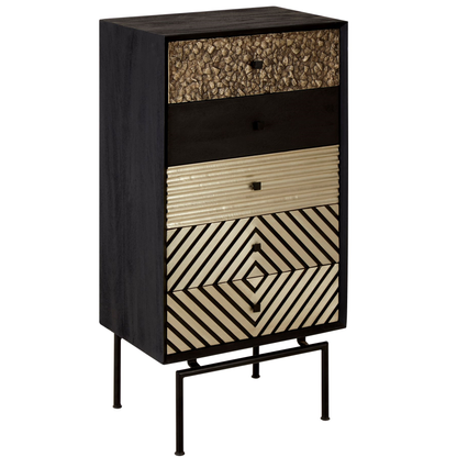 Boho Pattern Five Drawer Cabinet