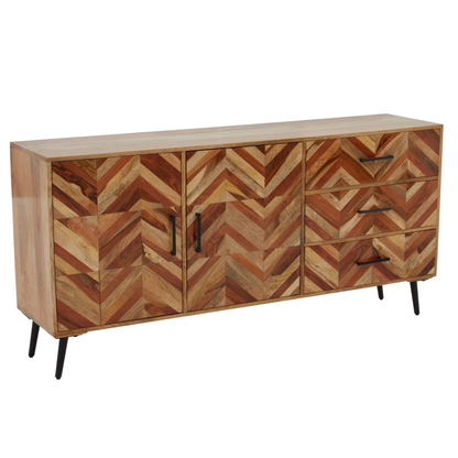 Boho 2 Door Wooden Sideboard