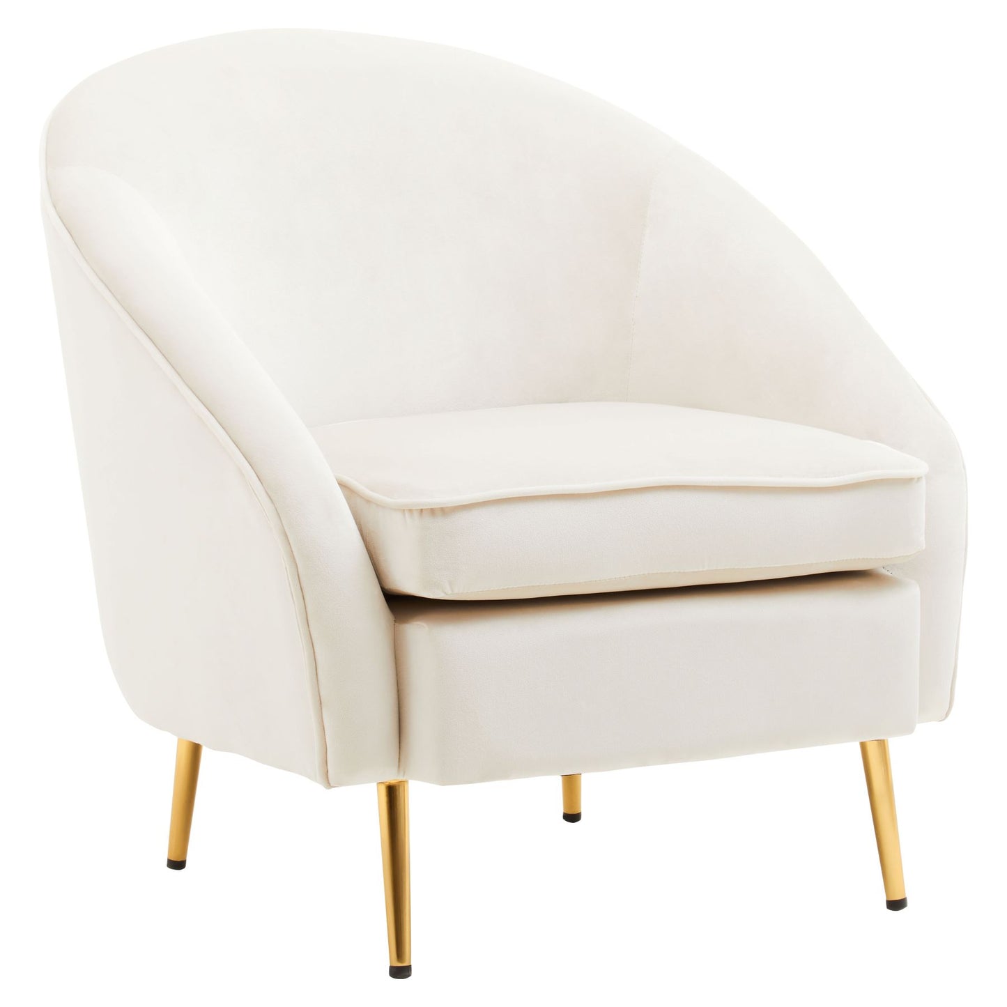 Jasmeen Beige Velvet Armchair