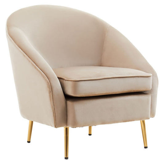 Jasmeen Mink Velvet Armchair