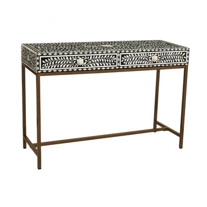 Fusi Console Table With Gold Finish Legs