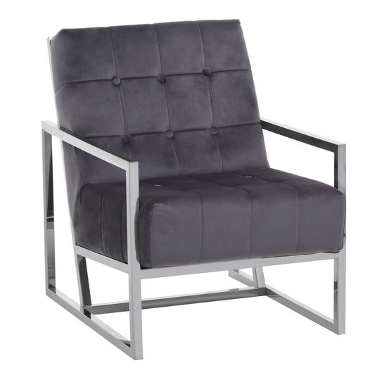 Lana Grey Velvet Chair