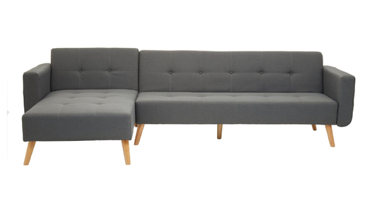 Hansal Hagen Grey Large Corner Sofa Bed