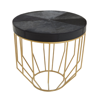 Keni Townhouse Hair On Hide Round Side Table