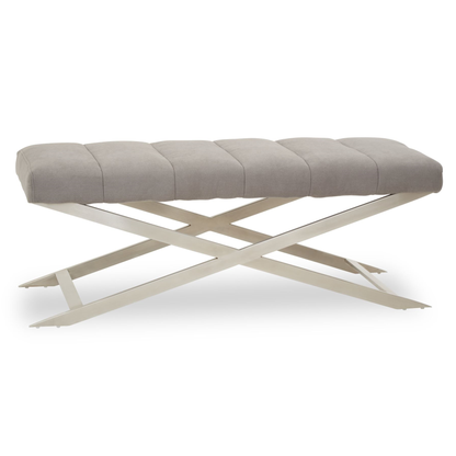 Gildi Grey Bench With Cross Base