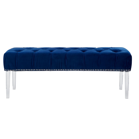 Clare Blue Velvet Bench