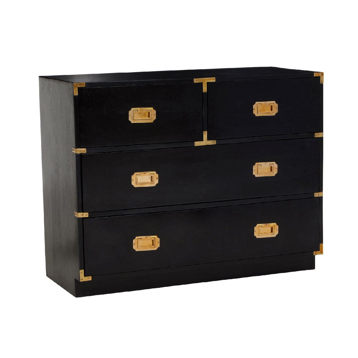 Sarta Four Drawer Black Mango Wooden Chest