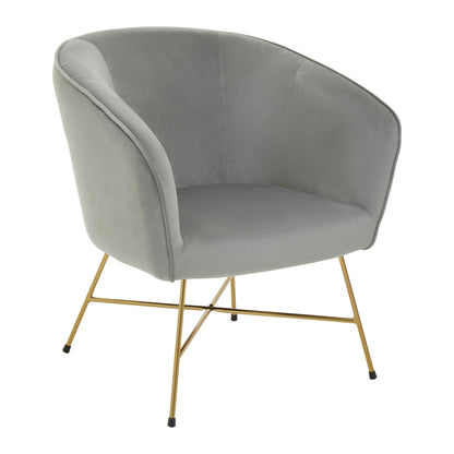 holm Grey Chair With Metal Frame