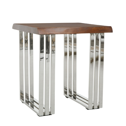 Hample Natural And Silver Small Console Table