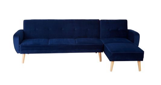 Sereni 3 Seat Navy Sofa Bed