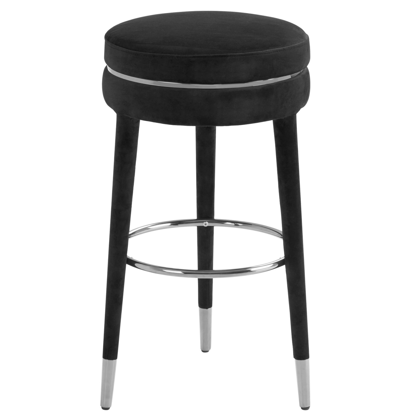 Manha Grey Velvet Bar Stool