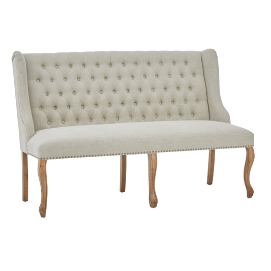 Karrison 2 Seat Natural Linen Bench