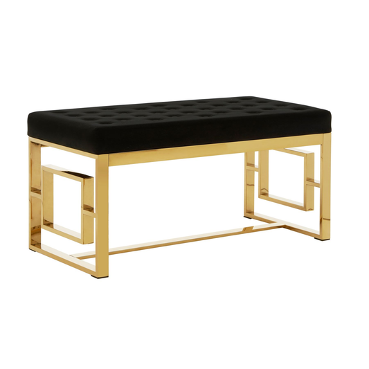 Aluri Black Velvet Bench